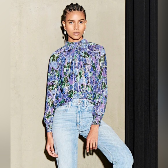 SAYLOR Midnight Floral Top XS - Picture 1 of 5